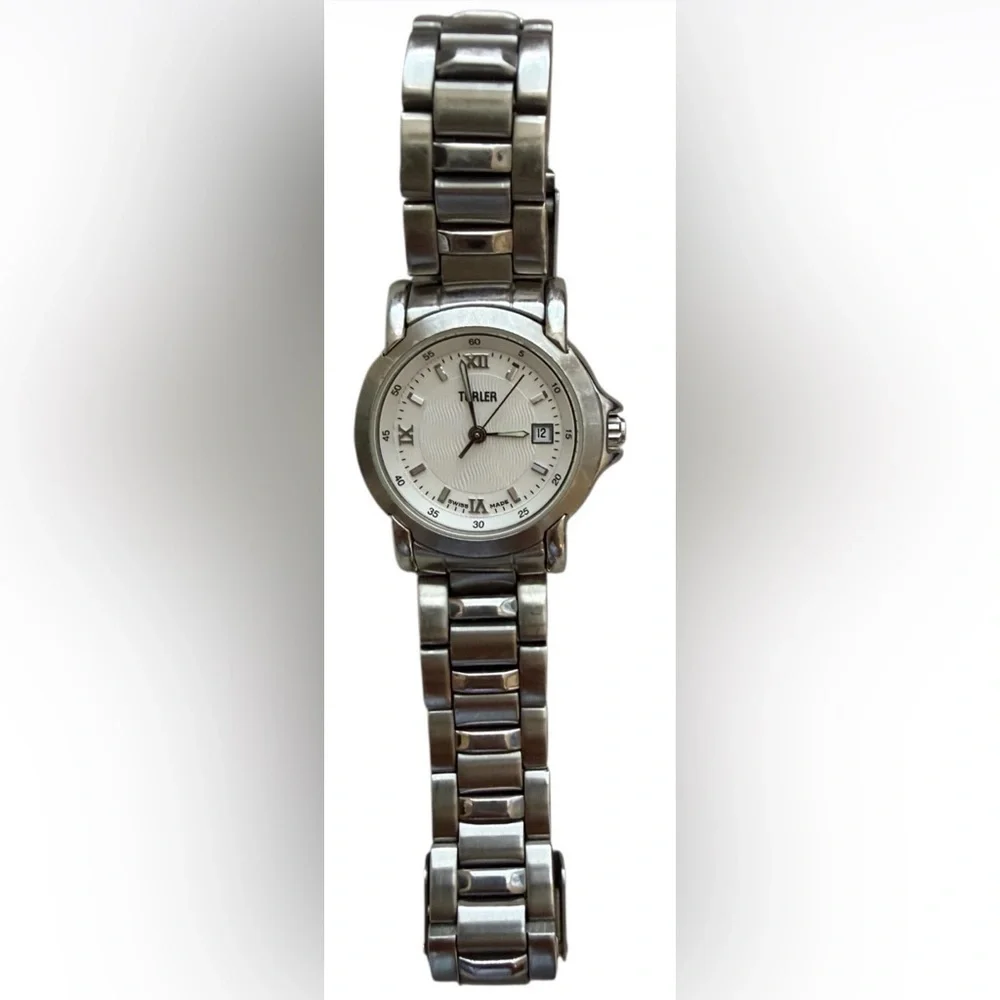 VINTAGE TURLER SWISS MADE WOMEN’S WATCH 30mm SAPPHIRE 100 M STAINLESS STEEL